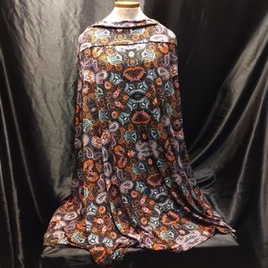 3X Black Paisley LLR Maxi Skirt